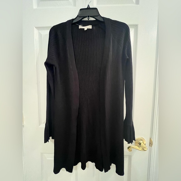 Sweaters - Black Women's Open Long Sweater Cardigan Size S